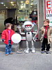 Twins with a elik robot of Arelik brand.